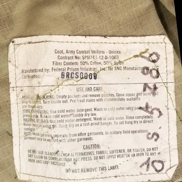 EUC! US Military OCP Combat Coat, 8415-01-623-5553, Large - Picture 10 of 12